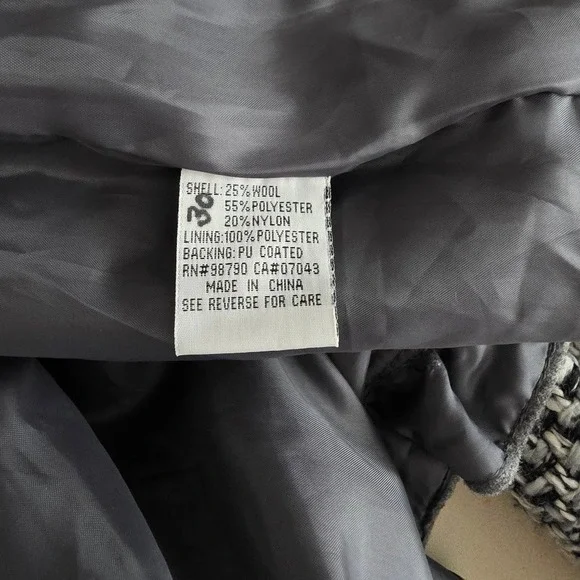 Oleg Cassini Couture Tweed Jacket Wool Blend L - Picture 6 of 7